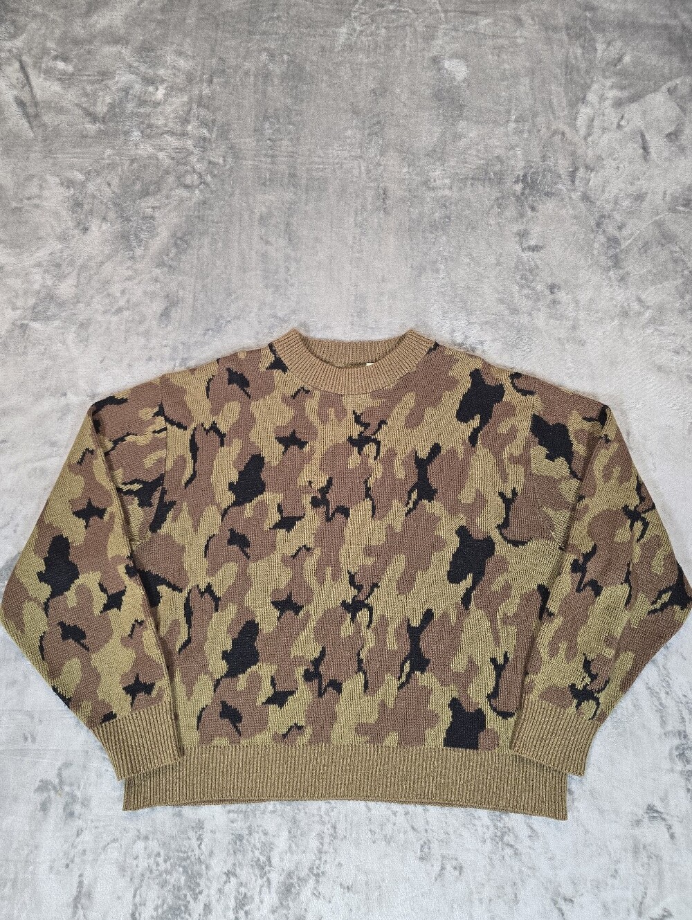 Vintage Kolpin Camo Camouflage Knit Sweater Size XL